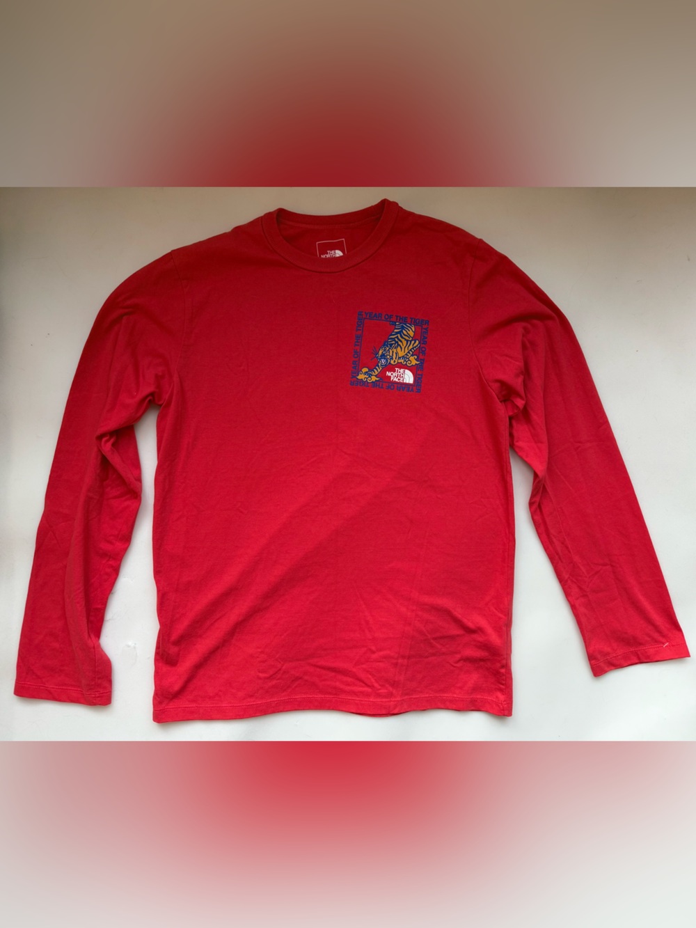 The North Face Year of the Tiger Red Long Sleeve Shirt Size Medium